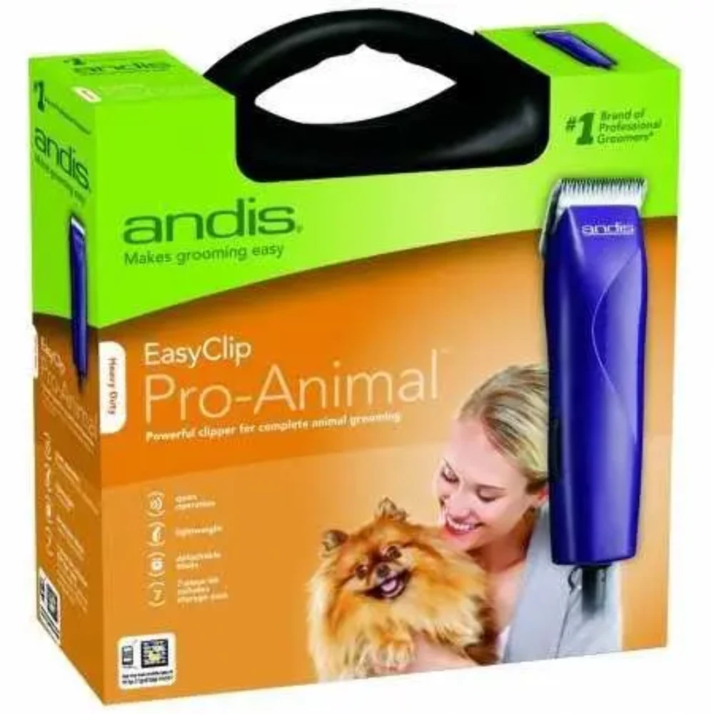 Andis EasyClip ProAnimal Pet Clipper Kit 7-Piece for Animal Grooming