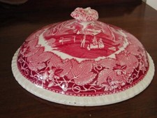 MASONS PINK VISTA LID FOR TUREEN, VEGETABLE DISH OR GREAT FOOD COVER