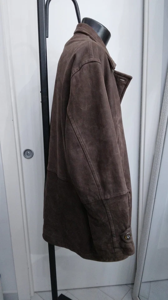 WILSONS Chaqueta De Piel Verdadera Usada Para Hombre Talla XL Marrón XYM862L - Imagen 3 de 4