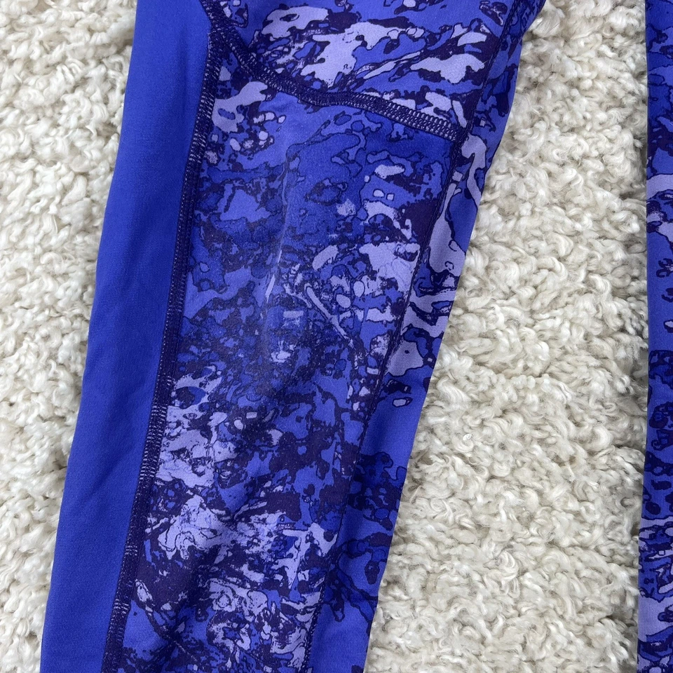 under armour youth girls size small???? atheltic leggings purple blue - Image 3 of 4