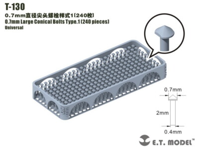 ET 0.7mm Large Conical Bolts Type.1 (240pcs)