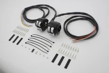 Handlebar Control Switch Housing Kit Black fits Harley Davidson