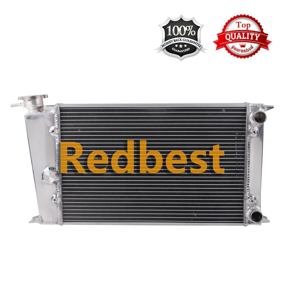 Radiador de aluminio 2 filas Fit 1980-1991 Volkswagen Golf Jetta Base GL GLI 1,6 L 1,8 L Foto 2 de 4