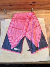 Balenciaga 100 Silk Scarf Pink  Black Made in Italy