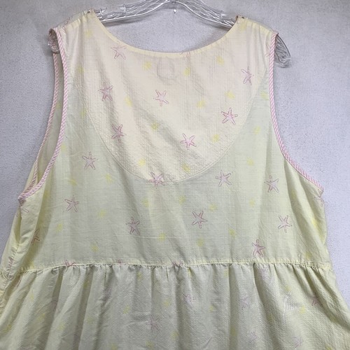 Secret Treasures Woman’s Nightgown Beach Theme Yellow Seashells 48x45 Pockets - Picture 19 of 23