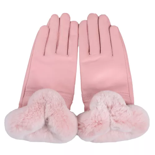 Women's Winter Genuine Leather Gloves Rex Rabbit Fur Warm Trim Cuff Velvet Lined - Picture 15 of 88