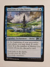 MTG Magic The Gathering Card Sanctum of Calm Waters Legendary Enchantment Blue
