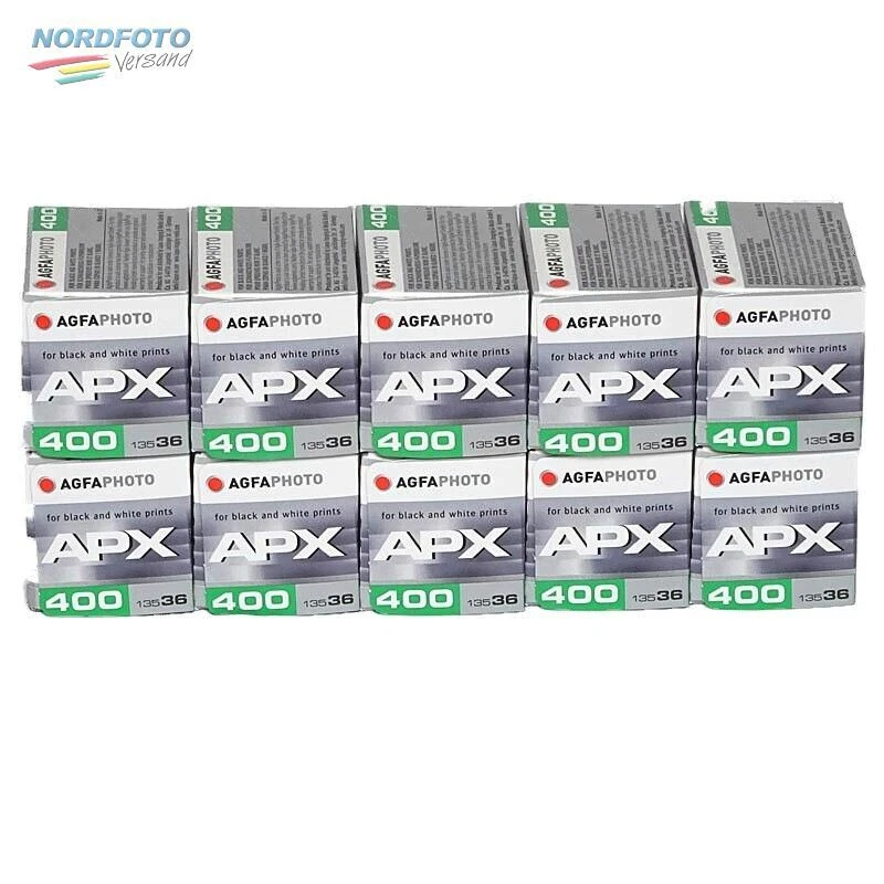 AGFAPHOTO Pan APX 400 Schwarzweißfilm, 135-36, 10 Stück