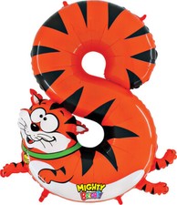 Tierische Zahlen 8 Katze Folienballon - 101cm 39 Inch Heliumballon Geburtstag