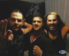 Angel Garza Jr Signed 8x10 Photo BAS Beckett COA WWE NXT w/ Matt & Jeff Hardy
