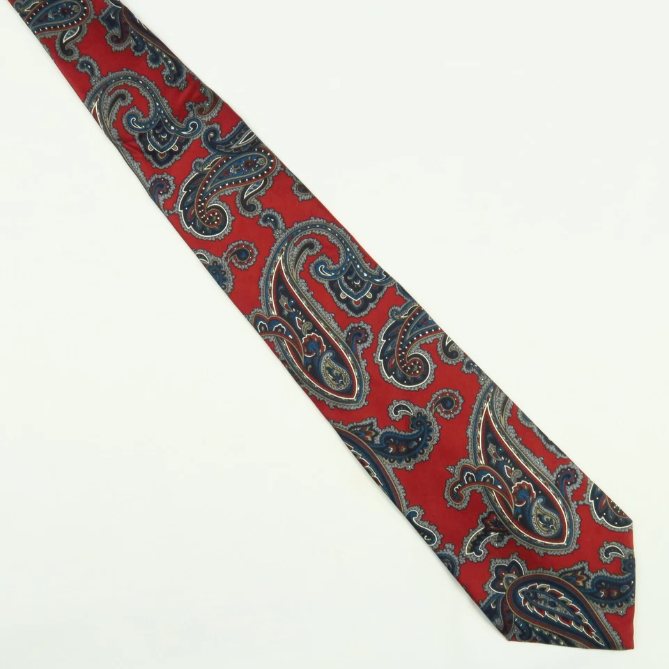 Claybrooke Para Hombres Rojo Azul Verde Grande Diseño Paisley 58"x4" Power Classic Foto 2 de 4