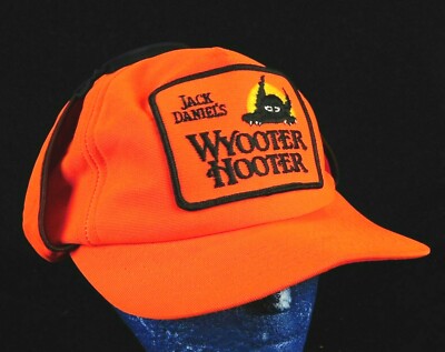 VTG Jack Daniels Wyooter Hooter Shooting Orange SnapBack Hat Hunter New Era  USA