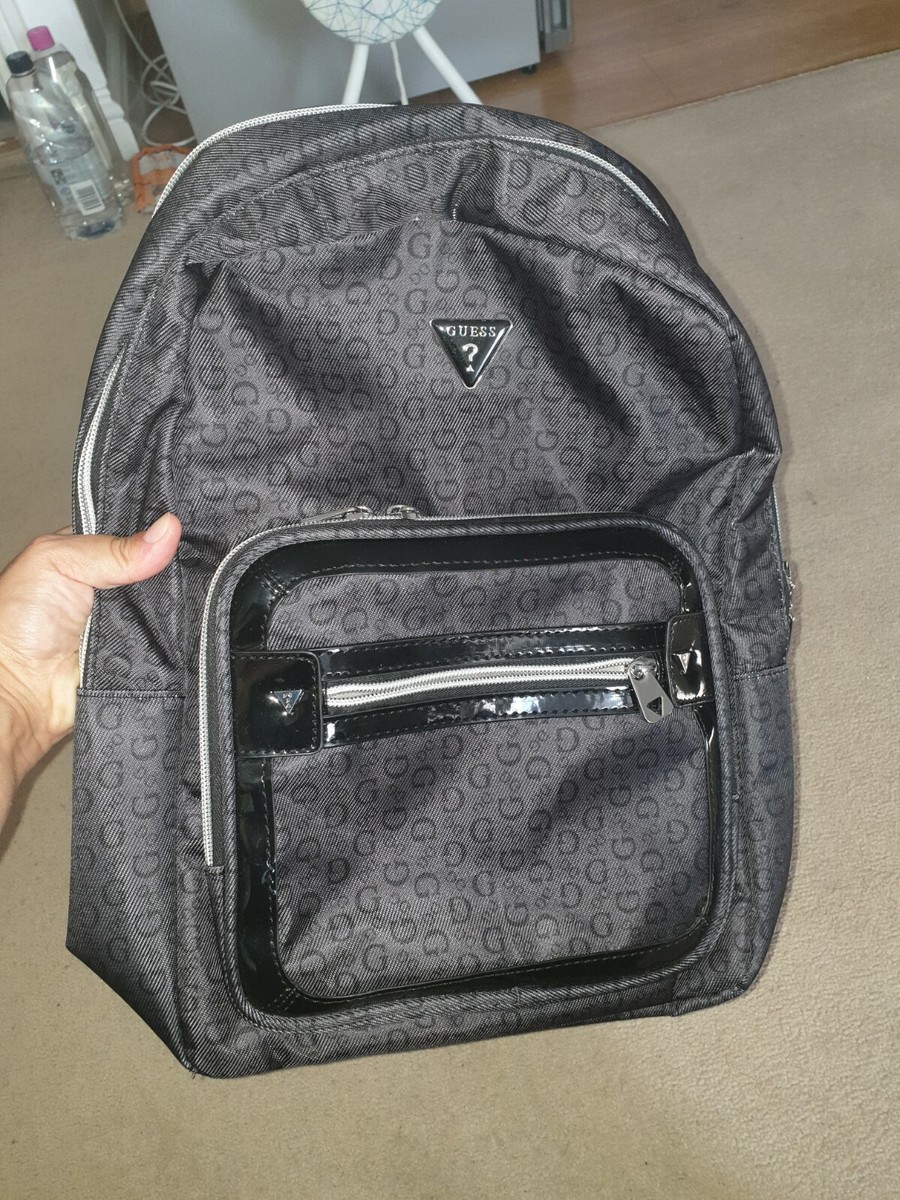 Guess BackPack Rucksack Grey Logo Style UK