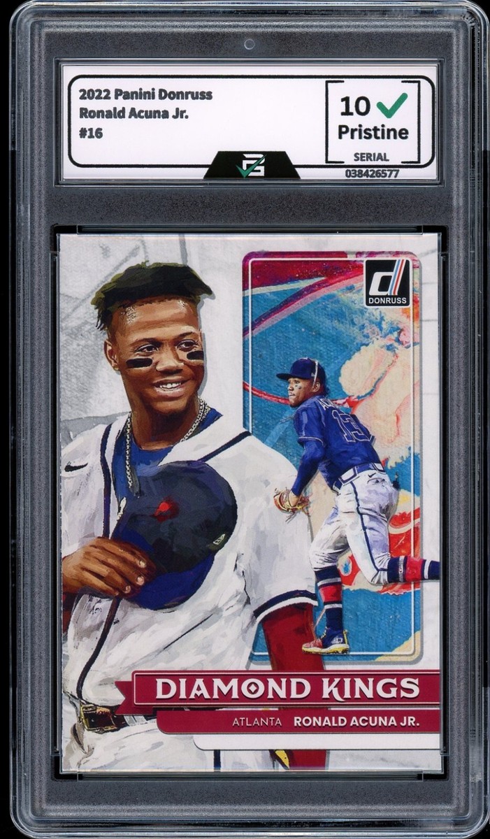 ゲームセンター・ゲームカード RONALD ACUNA JR 2022 Panini Donruss #16 Ronald Acuna Jr. GRADED 10 GEM Mint