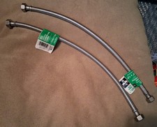 2 Faucet 20" Braided Stainless Steel Bathroom Kitchen Faucet Connectors 1/2x 1/2