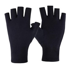 Ice Silk Summer Stretch Anti-ultraviolet Driving Half-finger Sunscreen Gloves