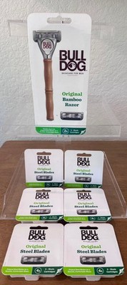 Bulldog Original Steel Razor Blades Refill Packs 26 Total Cartridges + Razor New