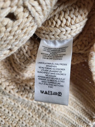 Free People Sandcastle Bell Song Knit Sweater Women Small Tan Camel Hippie Boho - Picture 7 of 8