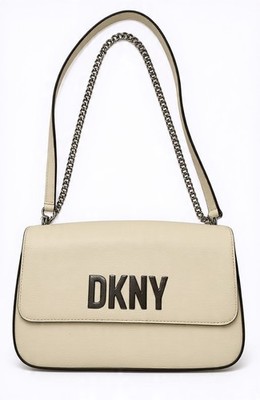 DKNY 02868 Ivory Crossbody Bag Silver Hardware Excellent Condition