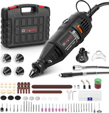 140PCS Rotary Tool Kit Variable Speed 3-Jaw Chuck w/ Case 8000-30000RPM Crafting