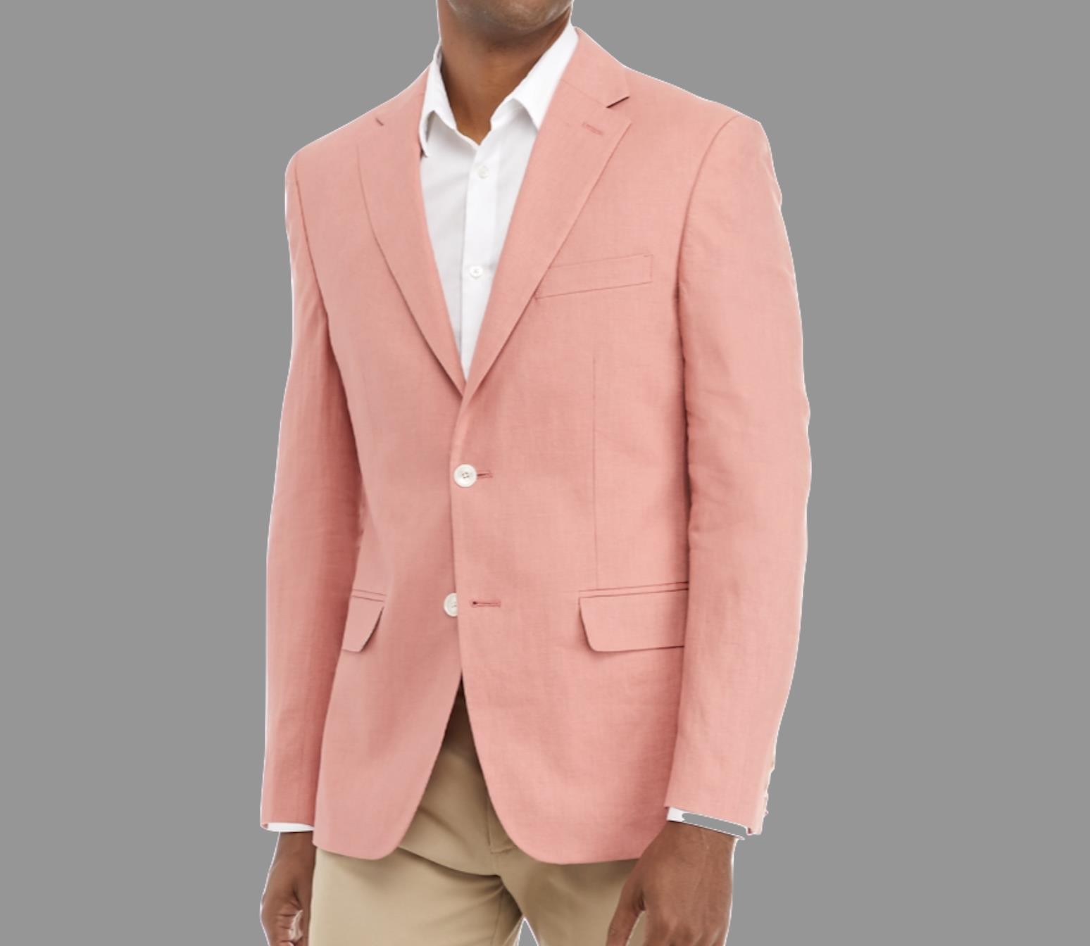 Tommy Hilfiger Mens Modern-Fit Linen Sport Coat Suit Jacket 46 R CNRA1AGK0006