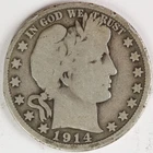 1914 Barber Half Dollar -  Rim Damage at Stars 4, 5 & 6