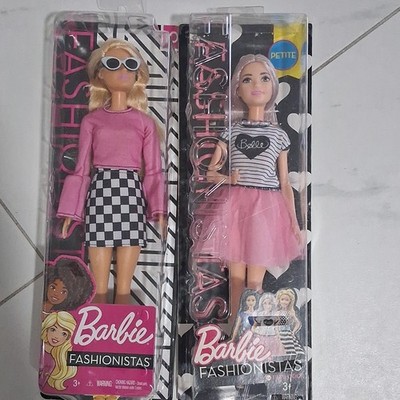 Barbie Fashionistas Lot of 2 Petite Blonde 11in Fashion Dolls NRFB FRB37