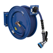 Image of Sealey 15m Heavy Duty Retractable Water Hose Reel Ø13mm ID Rubber Hose WHR1512