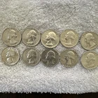 1964 D Washington Quarter-90% Silver 10 Coins