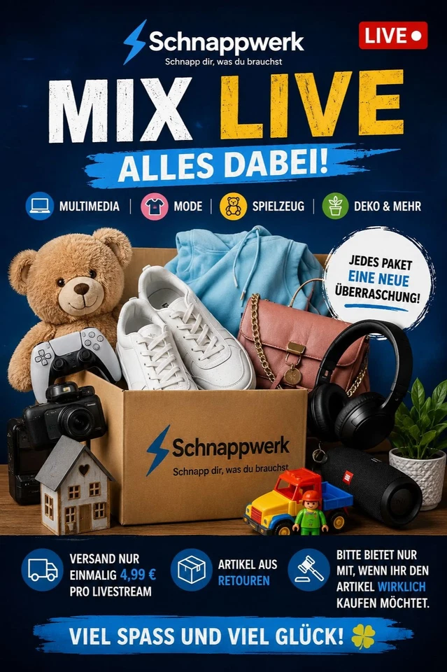 🎁 Mix LIVE | Neuware, Retouren & echte Schnäppchen für alle!
