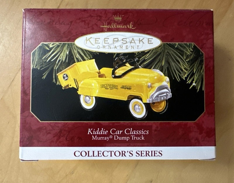 Murray Yellow Dump Truck Hallmark 1997 Ornament Kiddie Car Classics