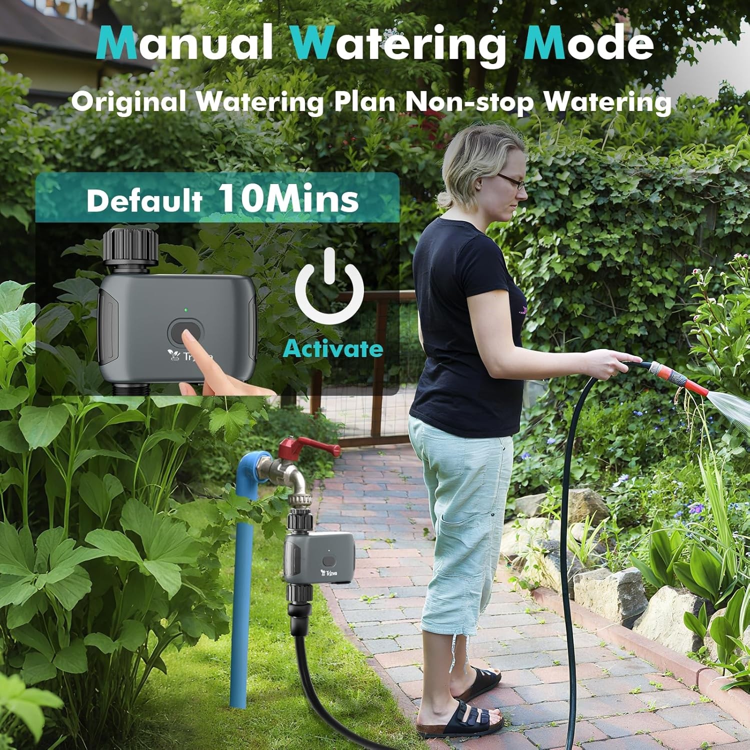 Smart Water Timer for Garden Hose-WiFi Enabled, Alexa/Google,Automatic Sprinkler