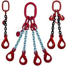 Kettengehänge Krankette Anschlagkette SHC 8mm 1-2-4Strang schwarz/verzinkt