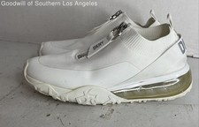 DKNY White Zip Sneakers Size 8M
