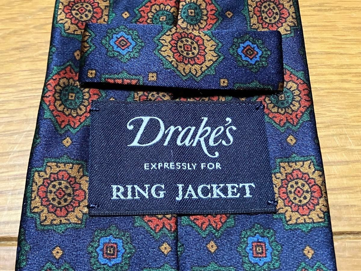 Drake's RingJacketネクタイ　セット DRAKE'S Ring Jacket Tie Small Pattern Navy Blue Made in England | eBay