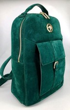 Stefano Ricci Backpack Green Suede Leather Go...