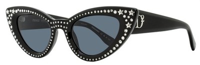 Dsquared2 Crystal Cat Eye Sunglasses D2 0092/N/S 807IR Black 51mm