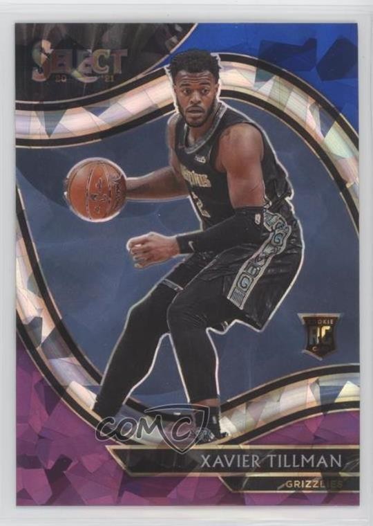 2020-21 Select Courtside Blue White Purple Cracked Ice Prizm Xavier Tillman 5y5