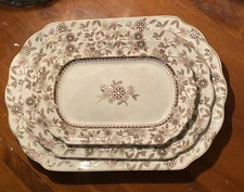 Set Of 3 Brownfield & Sons Aesthetic Movement Platters 10 12 & 14" BERNE 