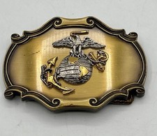 Vintage 1972 United States Marine Corps Collector Belt Buckle Design By Raintree