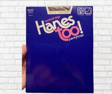 HANES TOO Barely There, Sandalfoot Size A-B Control Top Pantyhose New. Vintage