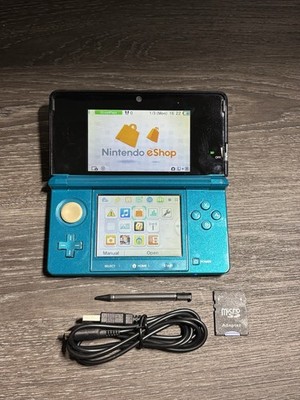 Nintendo 3DS Console Blue Edition With Charger US SELLER Read