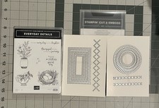 Stampin' Up EVERYDAY DETAILS Stamp Set  DIES - super die set  GENTLY USED 