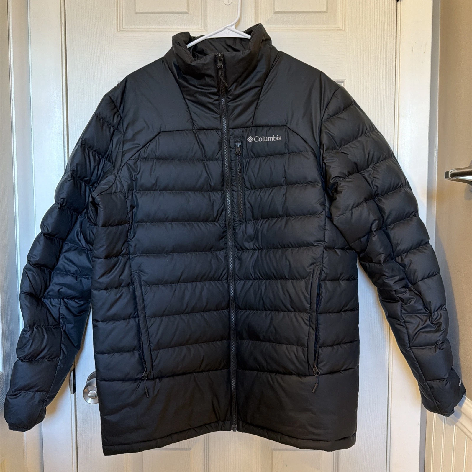 Columbia Omni-Heat Insulated Puffer Jacket Silver Dot Lining Men’s Large Tall