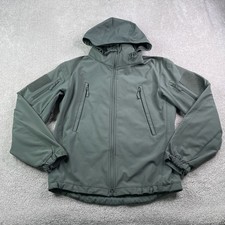 Condor Mens Jacket Large Grey 602 Summit Soft Shell Fleece Lined Hooded Tactical