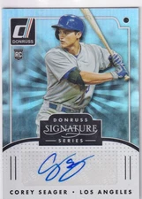 COREY SEAGER AUTO RANGERS 2016 16 PANINI DONRUSS SIGNATURE SERIES AUTOGRAPH