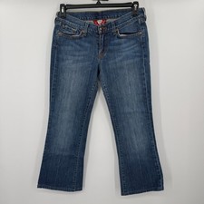 Lucky Brand Low Rise Flare Jeans Zoe Medium Wash Size 10/30 Made in America