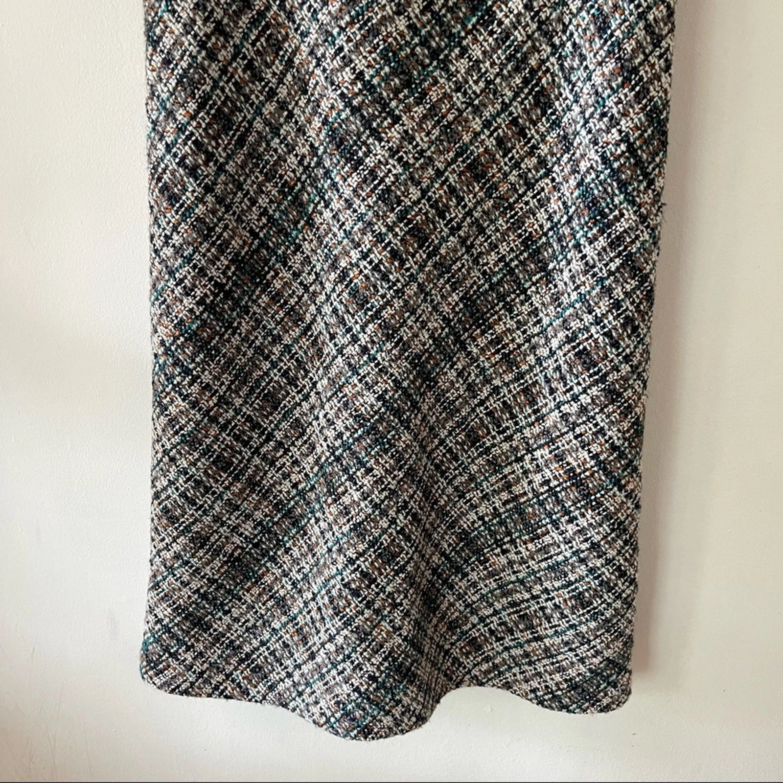 Abito a tubino Tory Burch tweed donna 10 testurizzato scuro accademia classico carriera nuovo con etichette