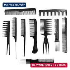 10 Pcs Comb Set for Hair Stylists - Professional Variety Pack with Combs for All