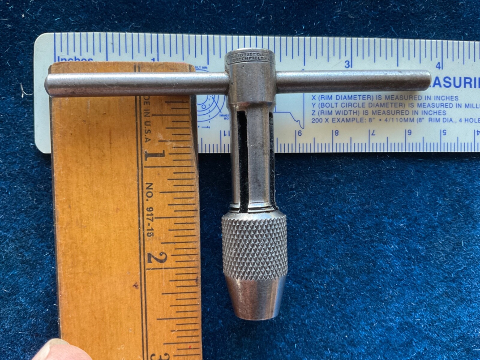 Vintage Wiley & Russell Tap T-Handle Tap Wrench Made In U.S.A 